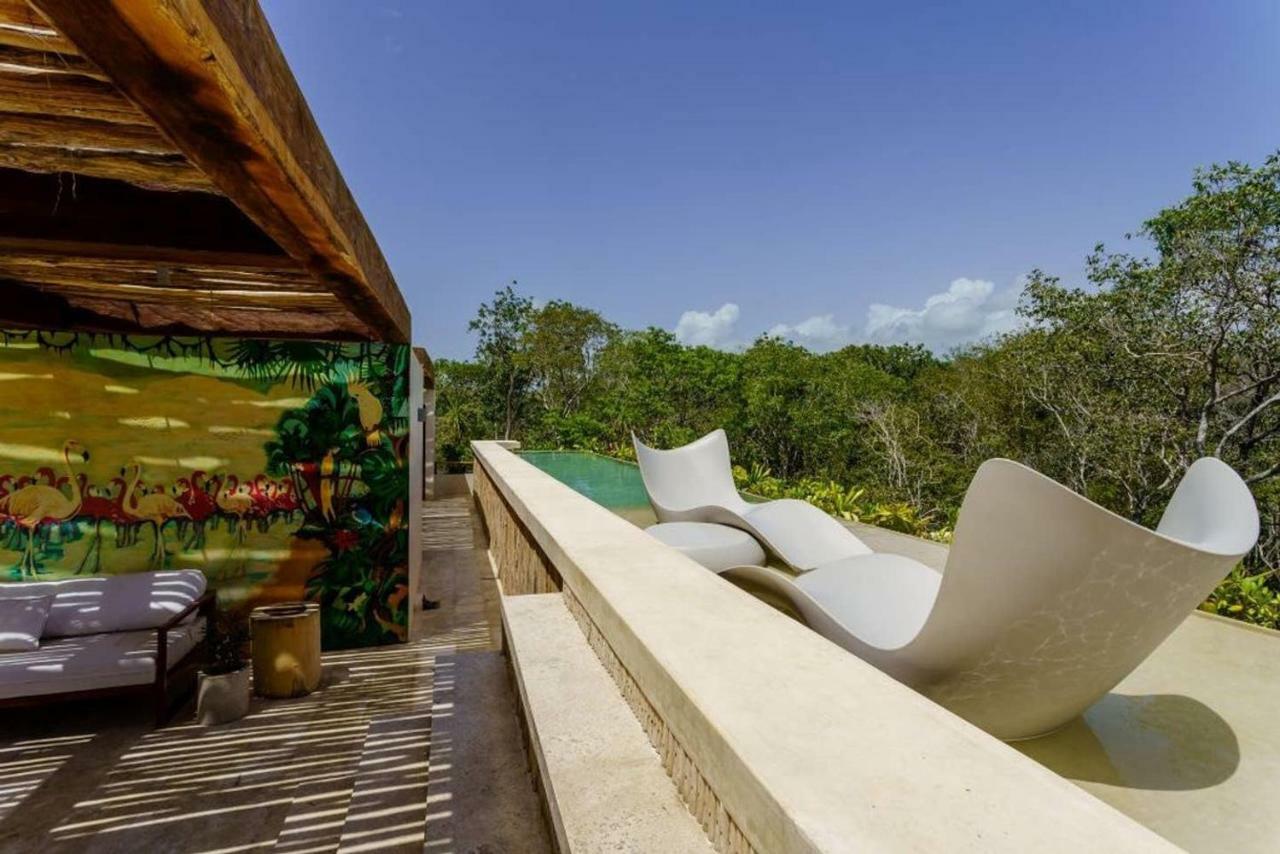 Jungle Luxury In Private Residential Area & Stunning Rooftop By Stella Rentals Tulum Exteriör bild